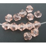 Koraliki Rondel, różowy, 4mm, 10 szt