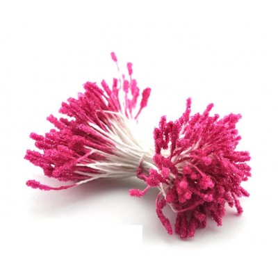 Тычинка фиолетово-розовая с блестками (двустор.) 85 ниток