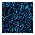 Стеклярус 5" 966 / 67100 (блестящий, синий темный)